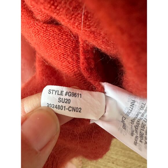 Madewell Kent Wool Orange/Red Long Cardigan Size Small - Picture 7 of 8